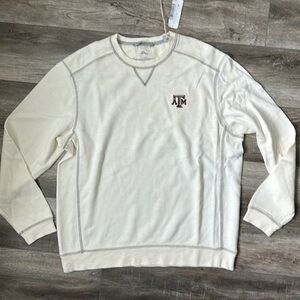 NWT Tommy Bahama Sweater Texas A&M mens size XL ivory & burgundy Sweatshirt